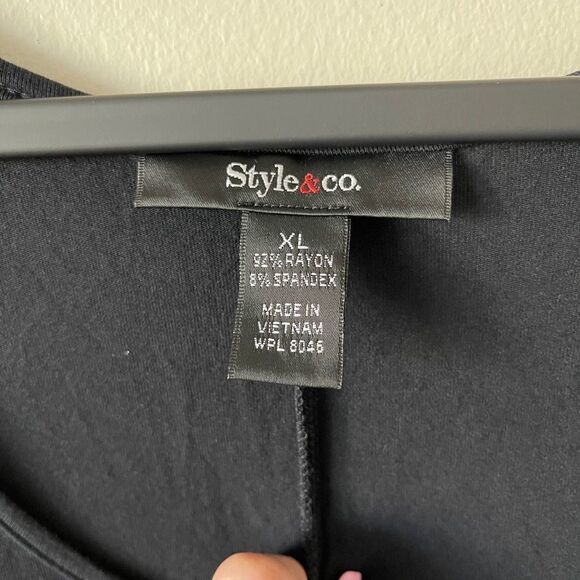 Women's Style Co Petite Colorblocked High-Low Dress size XL - Picture 4 of 7